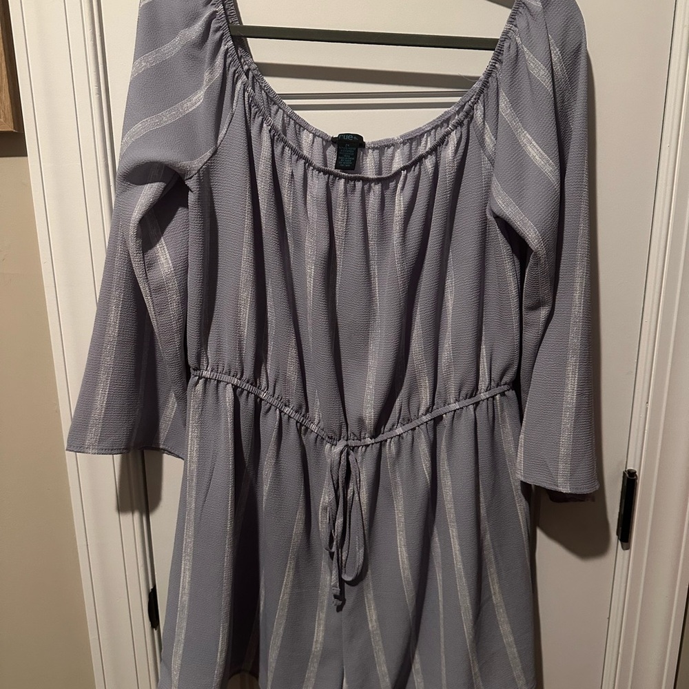 Blue Striped Romper